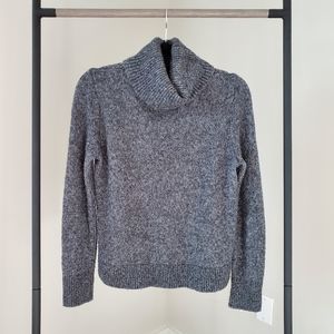 BANANA REPUBLIC MERINO-BLEND BOXY TURTLENECK SWEATER IN CHARCOAL GRAY, SIZE S